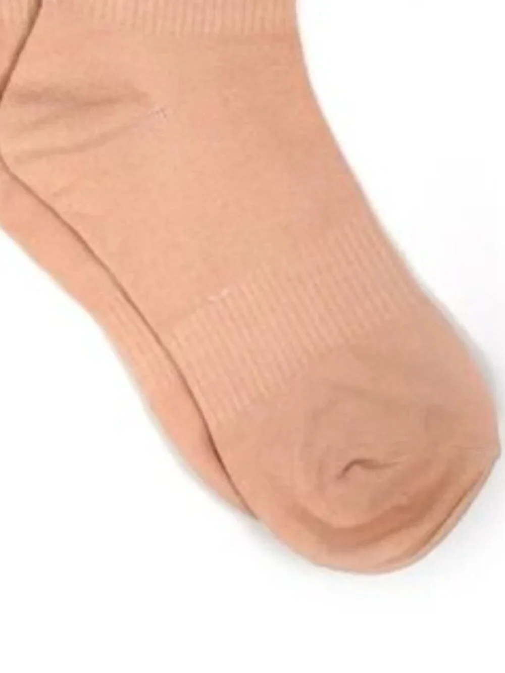 NWT Heart Cuff Sock-in-a-Sock Striped Layered Peach Socks